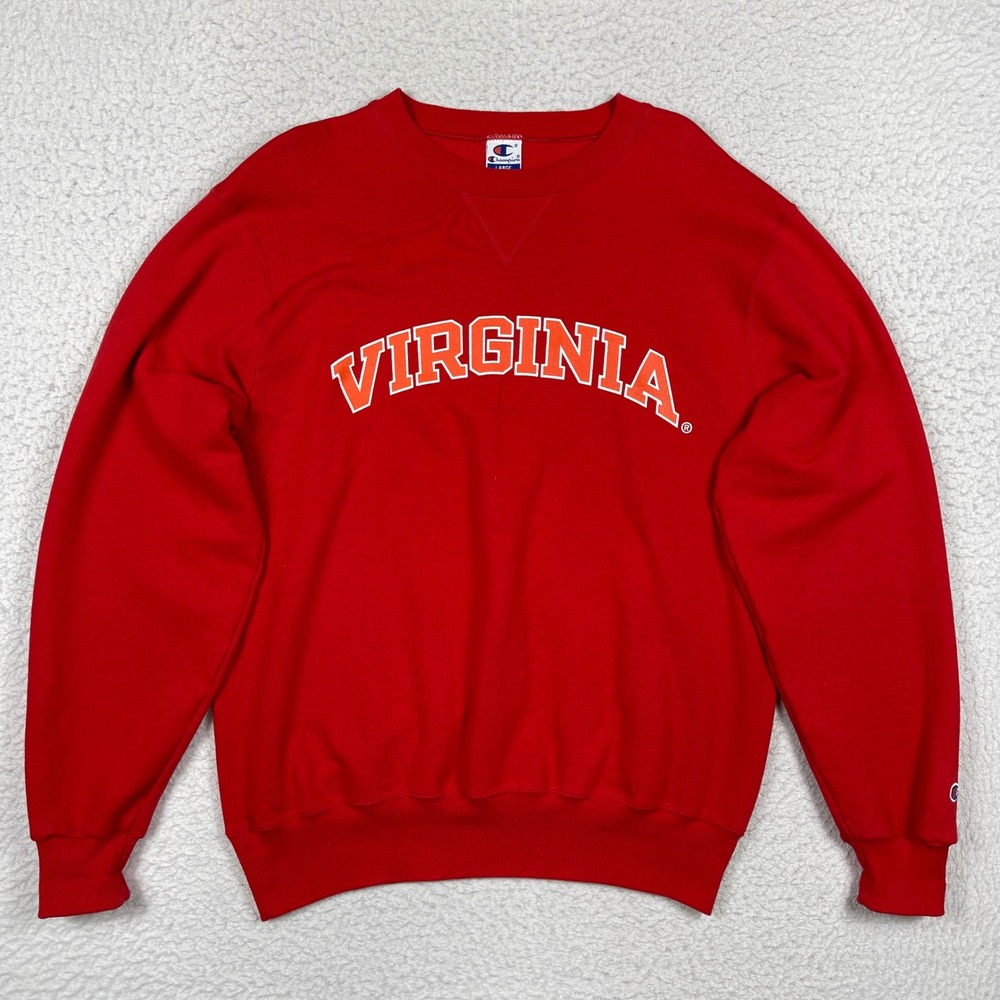 Virginia Cavaliers Sweatshirt Mens Large Red Vintage Champion UVA College VTG